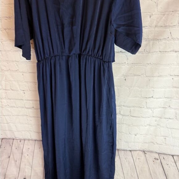 City Chic Sleek Tie Dress BLUE Size 18 - Picture 10 of 14